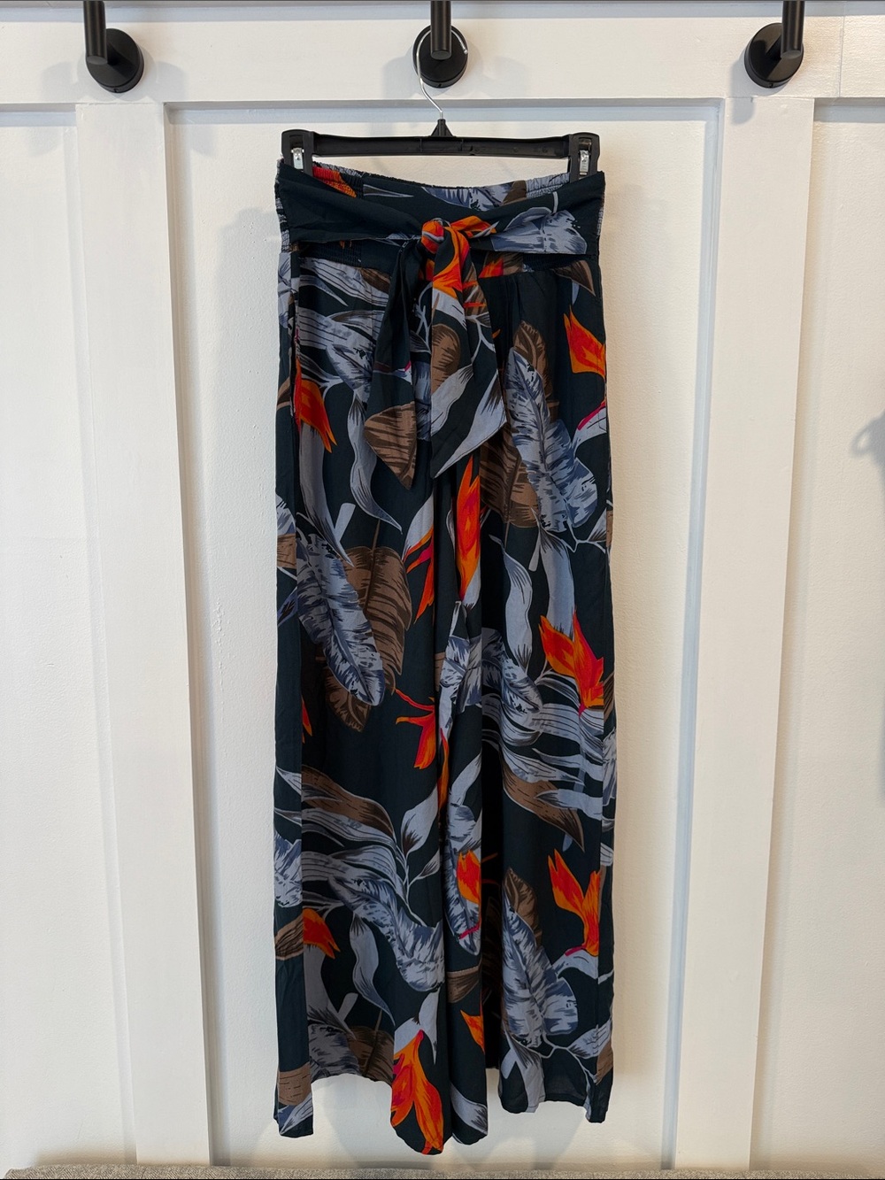 PATRONS OF PEACE Tropical Wide-Leg Tie-Waist Pants